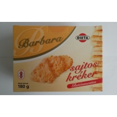 Barbara gluténmentes sajtos kréker